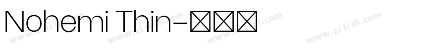 Nohemi Thin字体转换